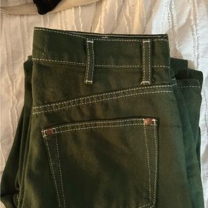 Reformation High Rise Cowboy Jeans - Green, Size 27